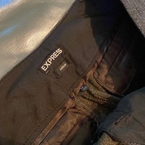 Express Editor Straight Leg Dress Pants in dark grey size 00